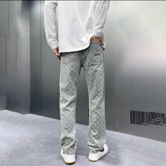 Textured Jacquard Jeans - Picture 4 of 5